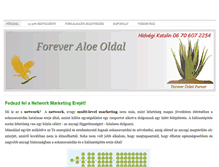 Tablet Screenshot of foreveraloeoldal.com